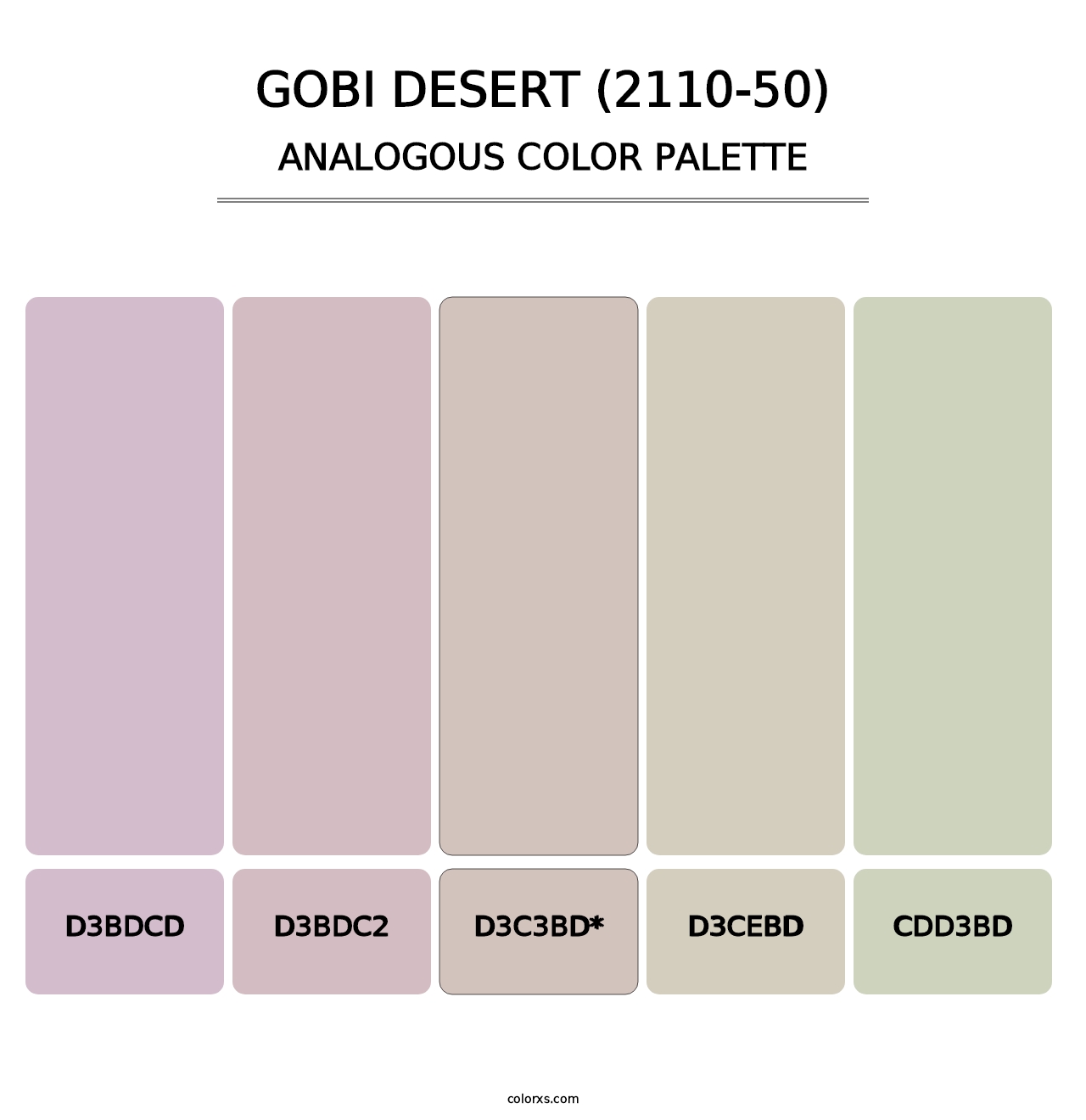 Gobi Desert (2110-50) - Analogous Color Palette