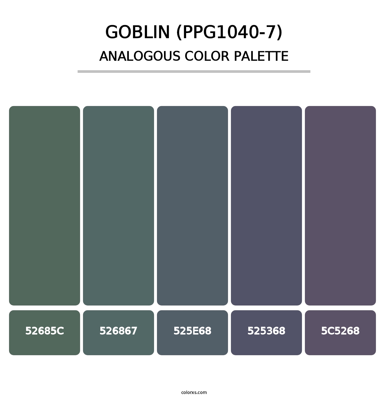Goblin (PPG1040-7) - Analogous Color Palette