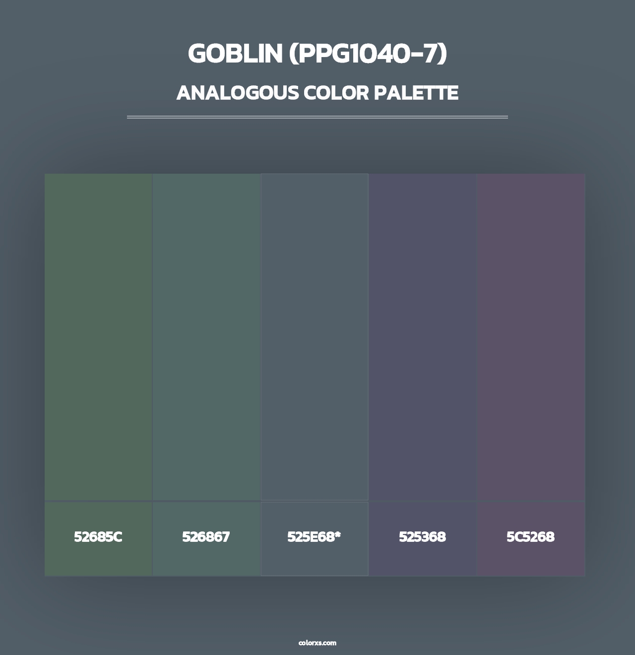 Goblin (PPG1040-7) - Analogous Color Palette
