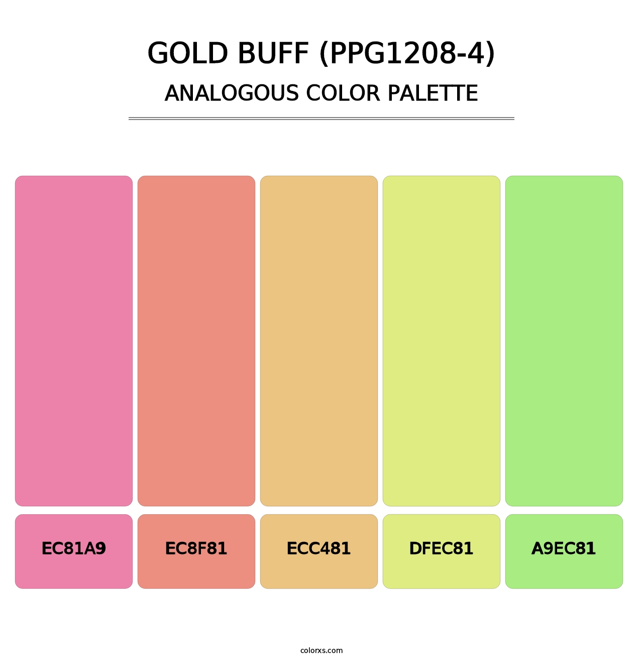 Gold Buff (PPG1208-4) - Analogous Color Palette