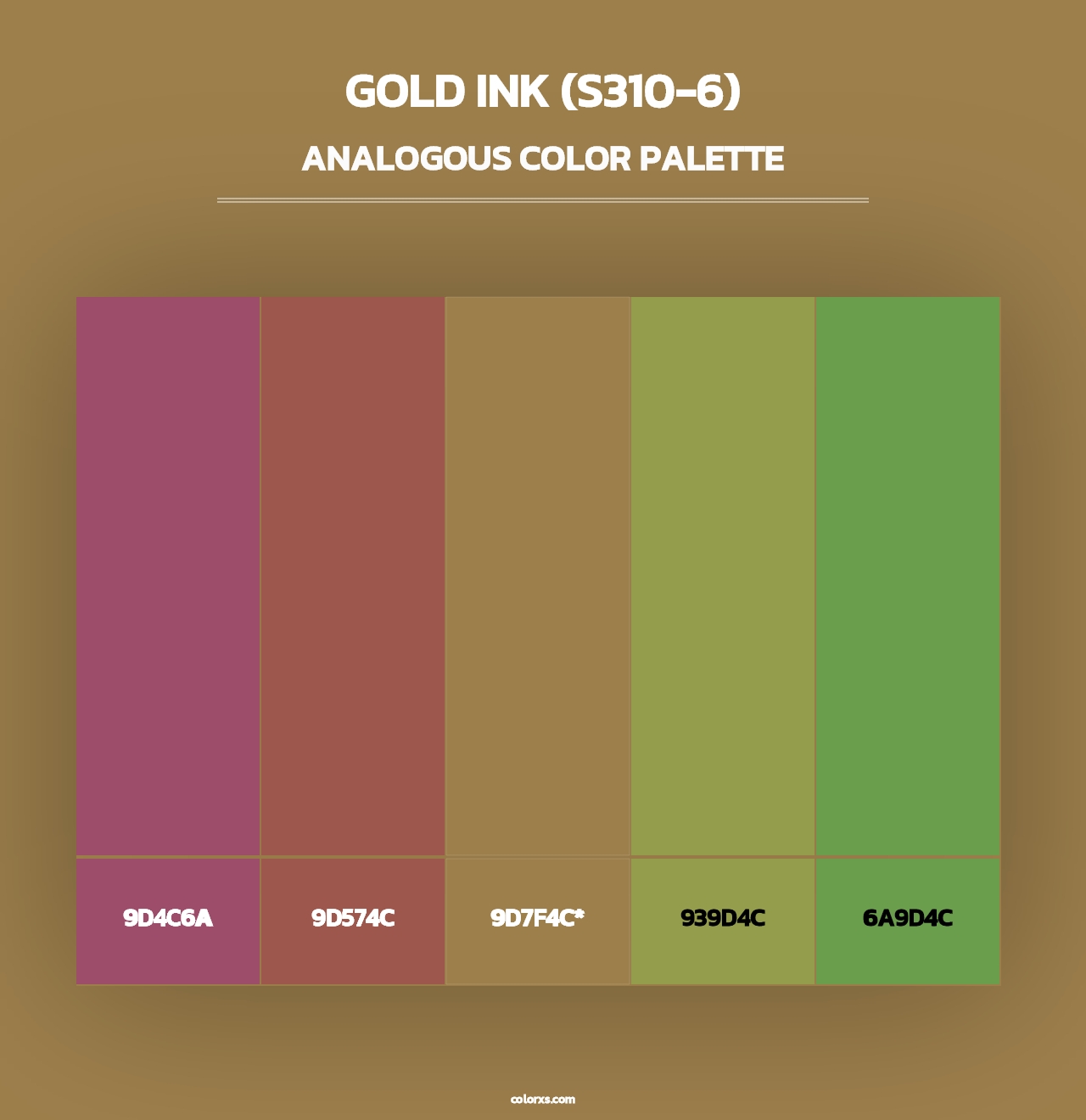 Gold Ink (S310-6) - Analogous Color Palette