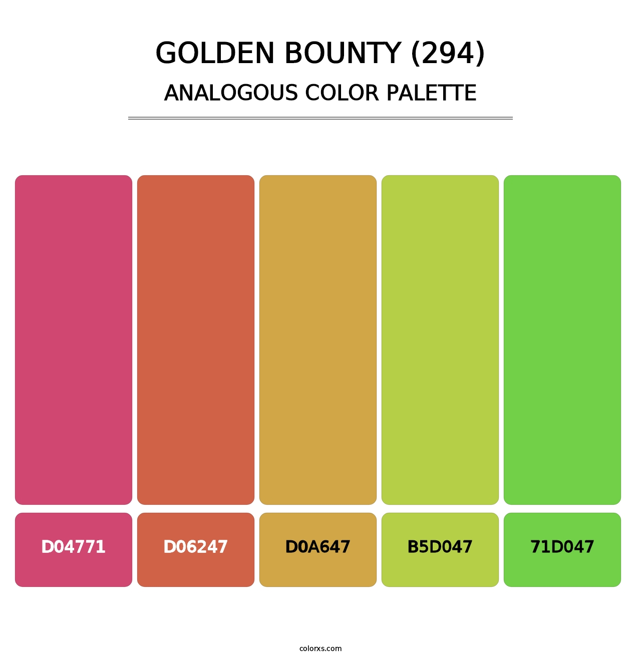Golden Bounty (294) - Analogous Color Palette