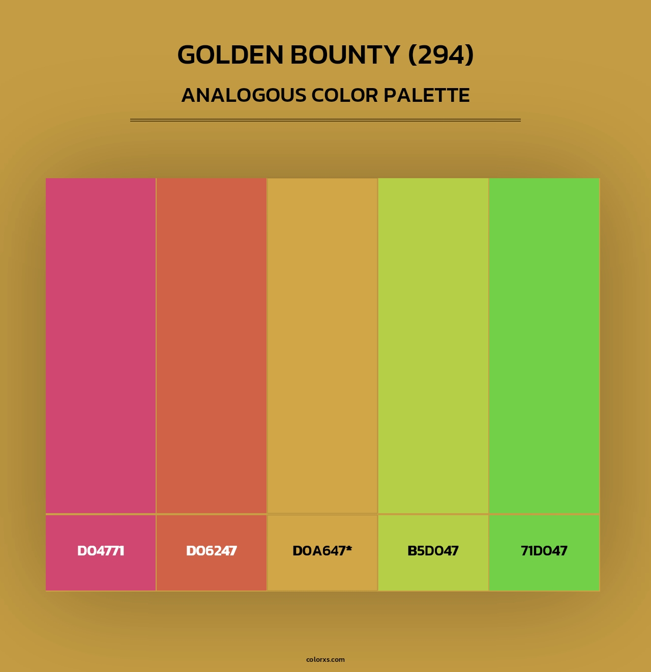 Golden Bounty (294) - Analogous Color Palette