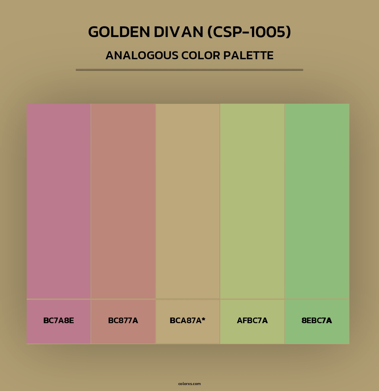 Golden Divan (CSP-1005) - Analogous Color Palette