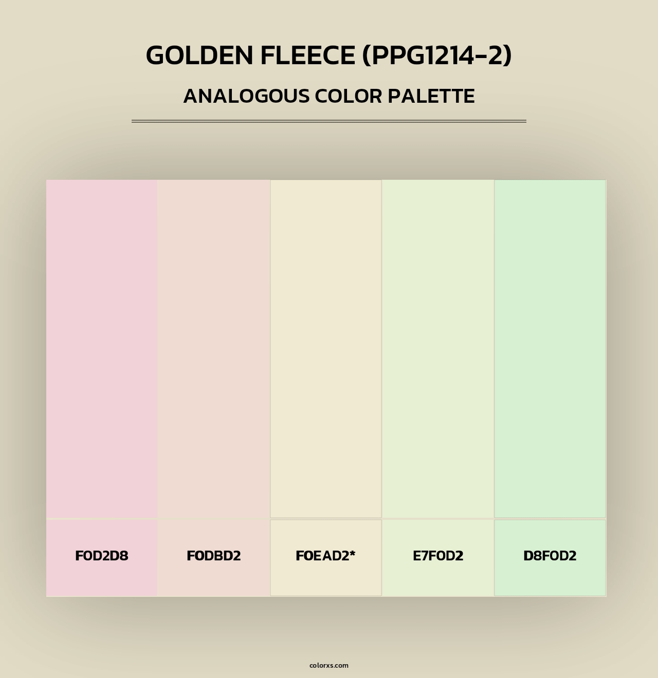 Golden Fleece (PPG1214-2) - Analogous Color Palette