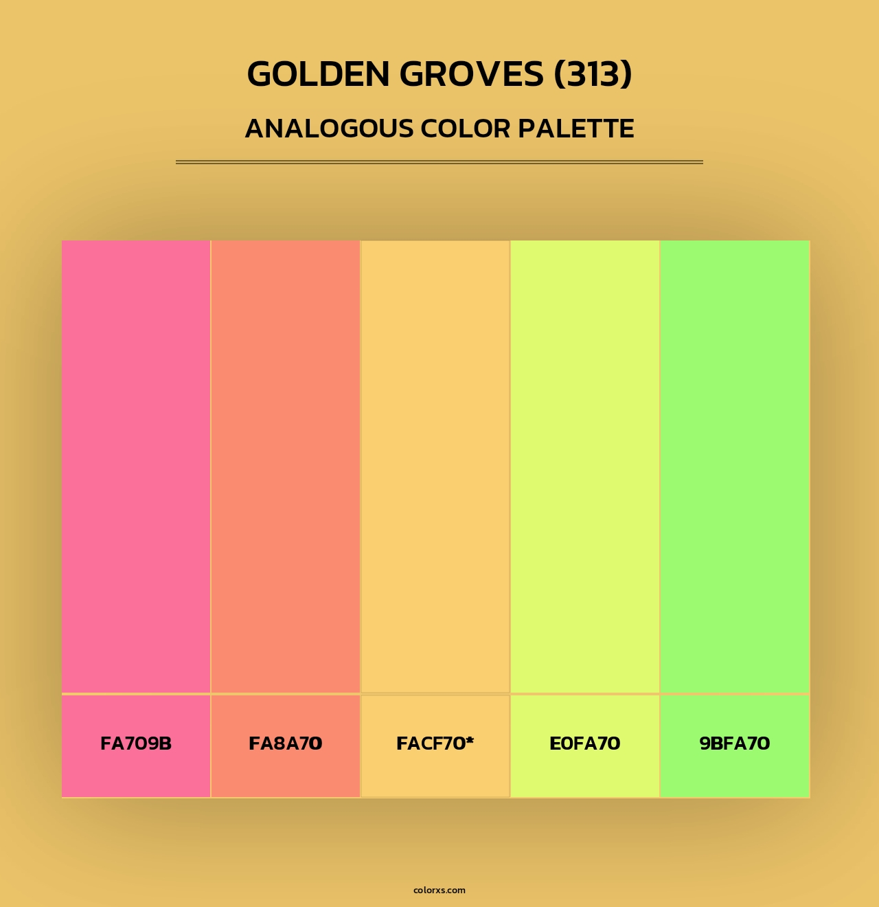 Golden Groves (313) - Analogous Color Palette
