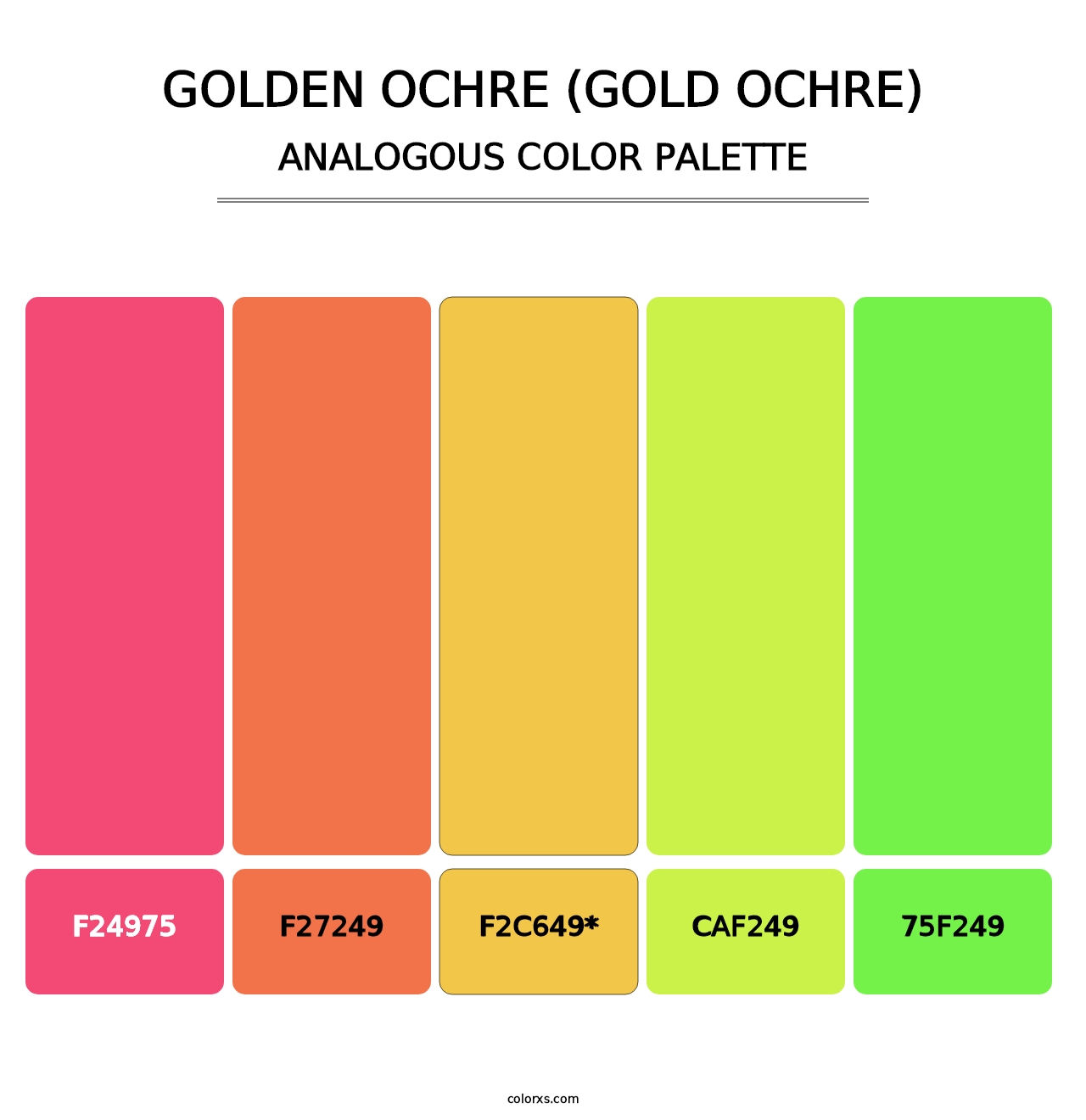 Golden Ochre (Gold Ochre) - Analogous Color Palette