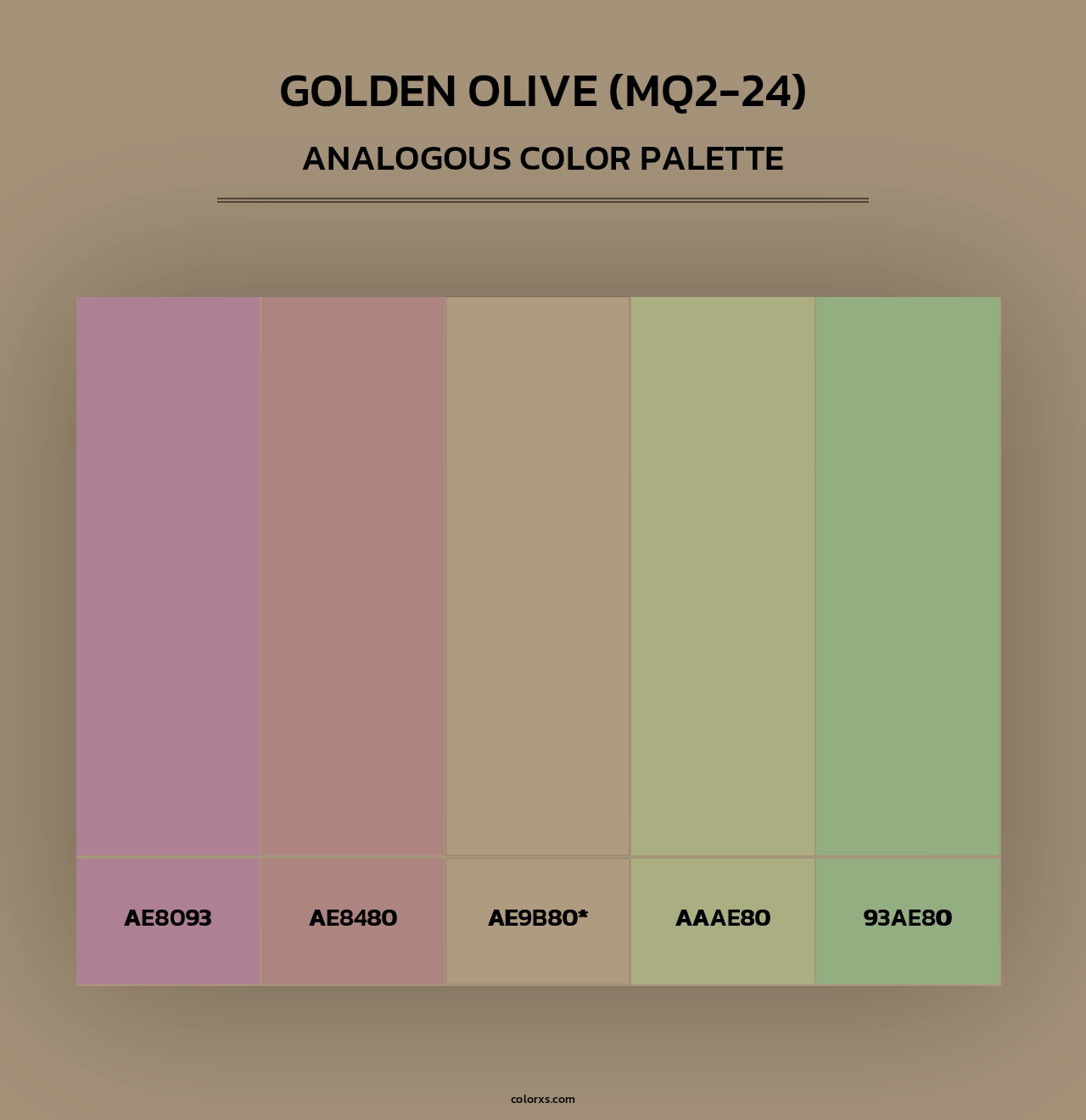 Golden Olive (MQ2-24) - Analogous Color Palette