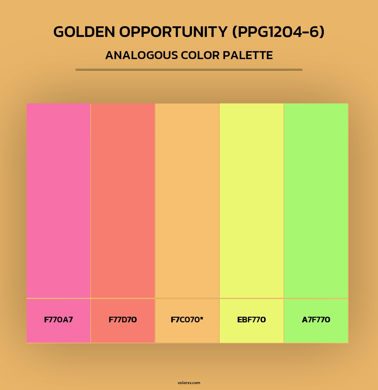 Golden Opportunity (PPG1204-6) - Analogous Color Palette