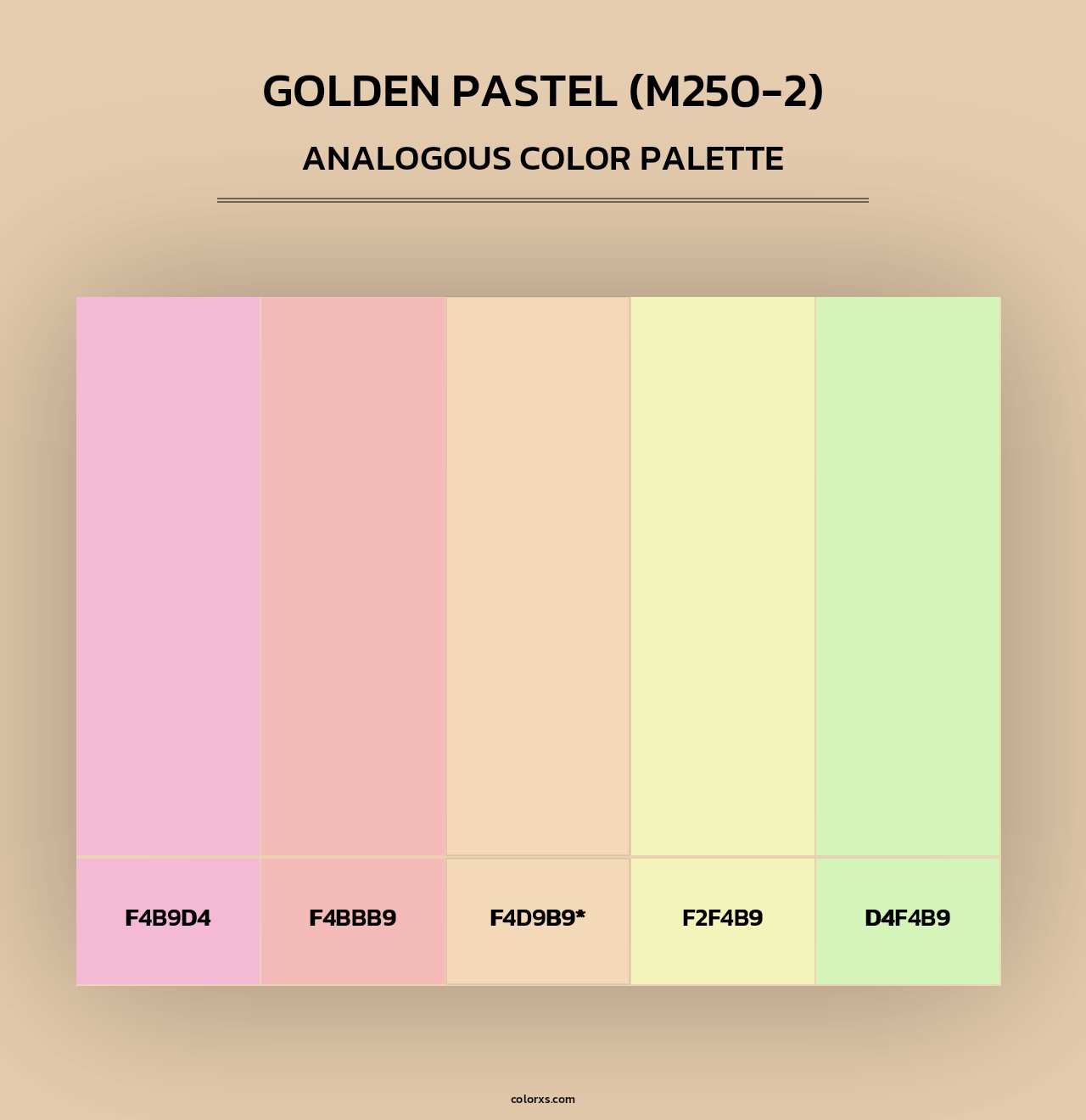 Golden Pastel (M250-2) - Analogous Color Palette