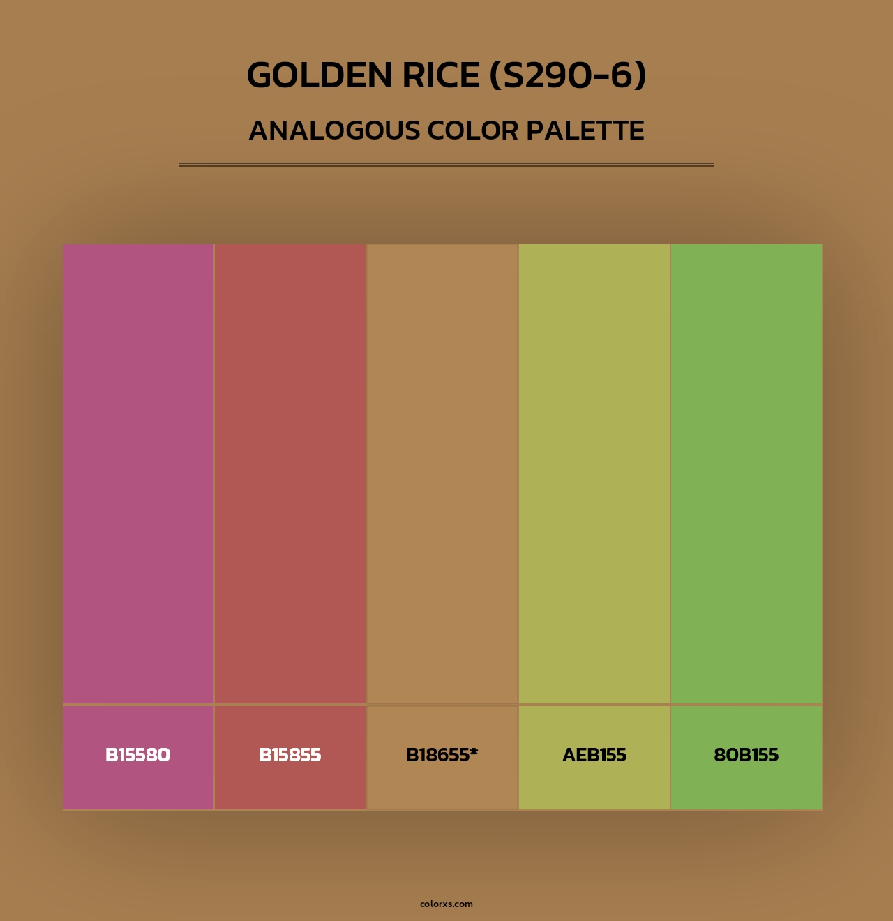 Golden Rice (S290-6) - Analogous Color Palette