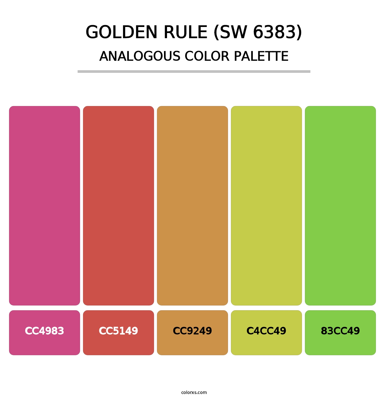 Golden Rule (SW 6383) - Analogous Color Palette
