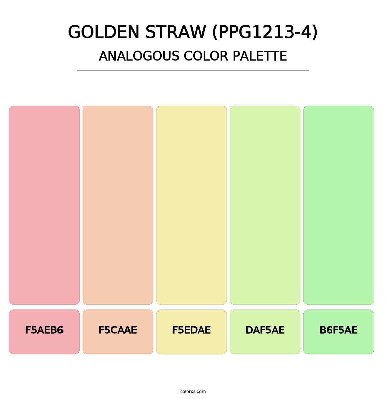 Golden Straw (PPG1213-4) - Analogous Color Palette
