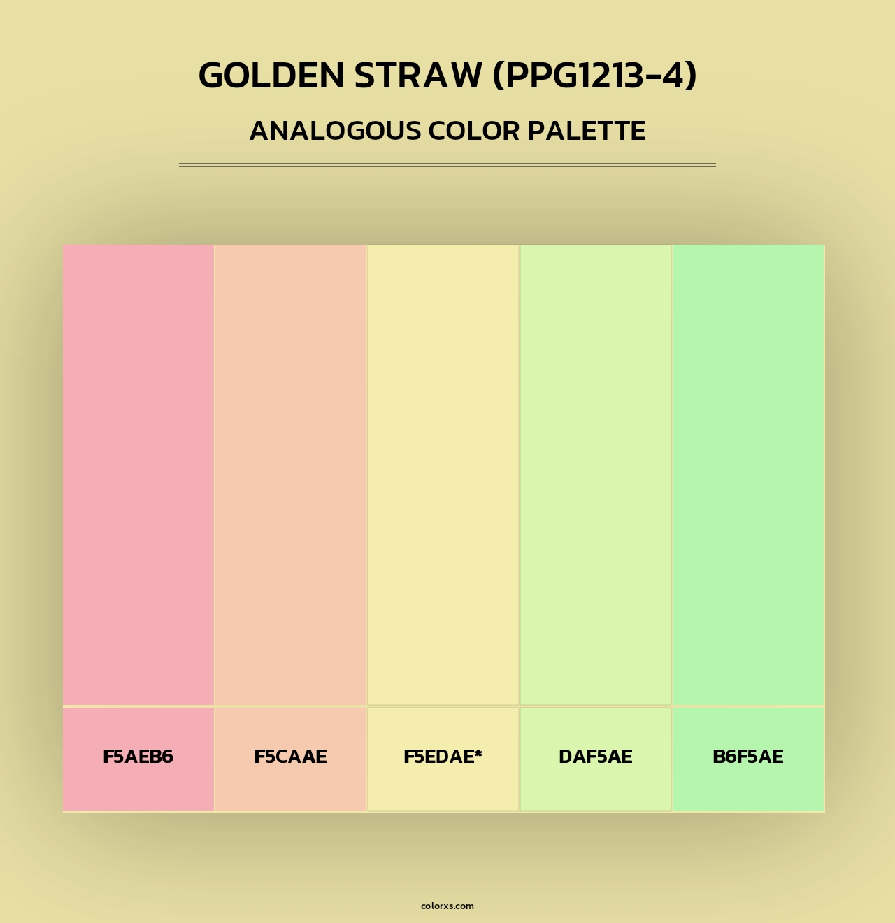 Golden Straw (PPG1213-4) - Analogous Color Palette