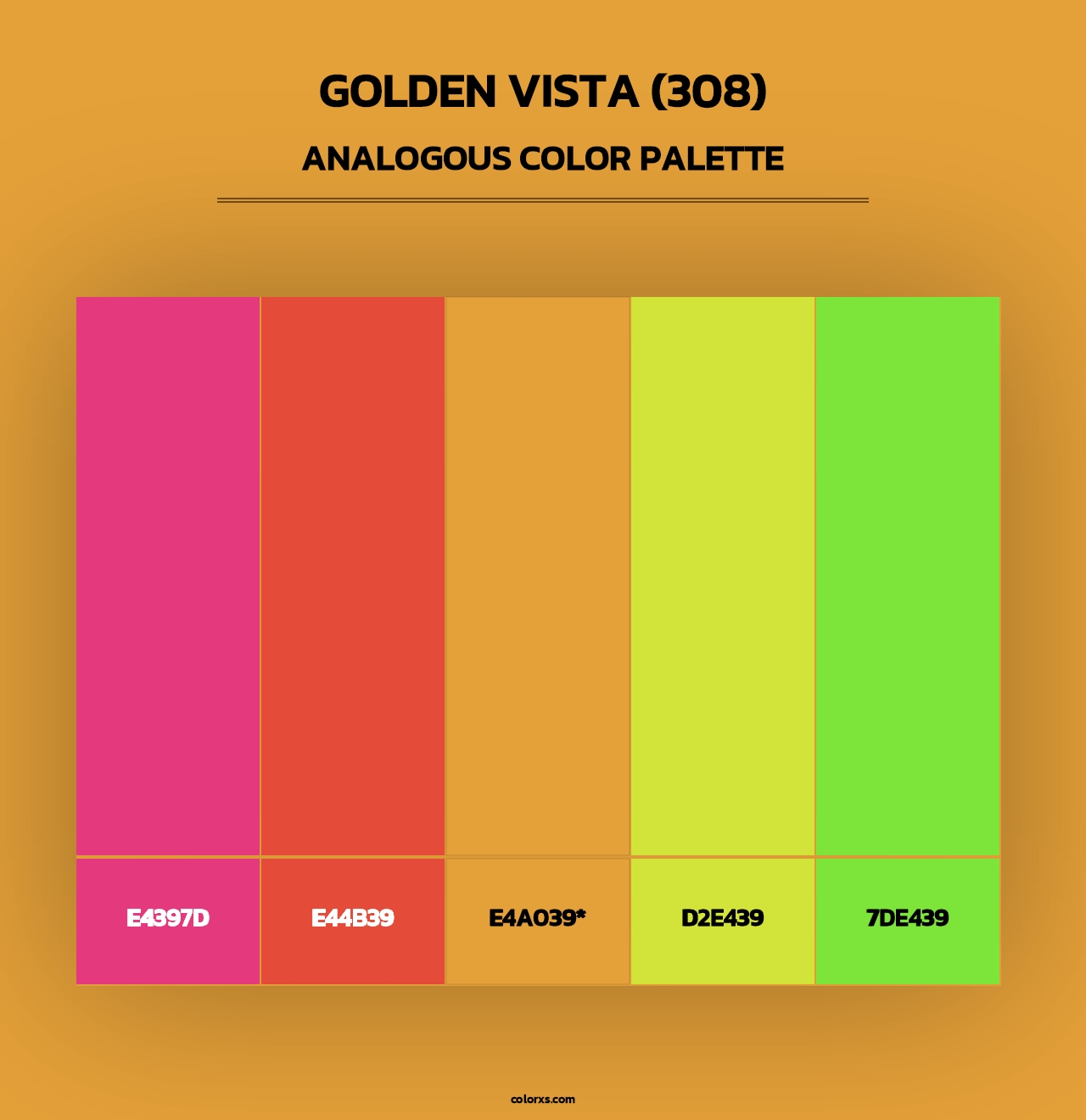 Golden Vista (308) - Analogous Color Palette