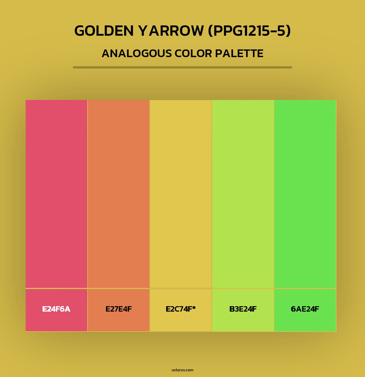 Golden Yarrow (PPG1215-5) - Analogous Color Palette