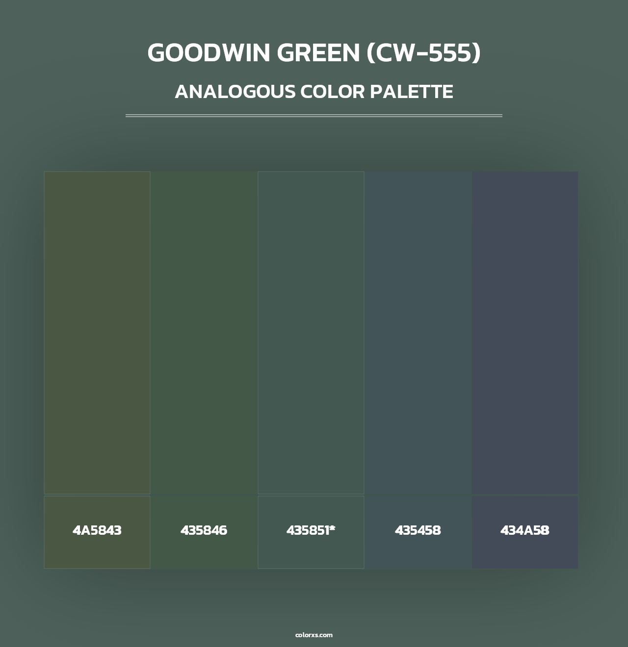 Goodwin Green (CW-555) - Analogous Color Palette
