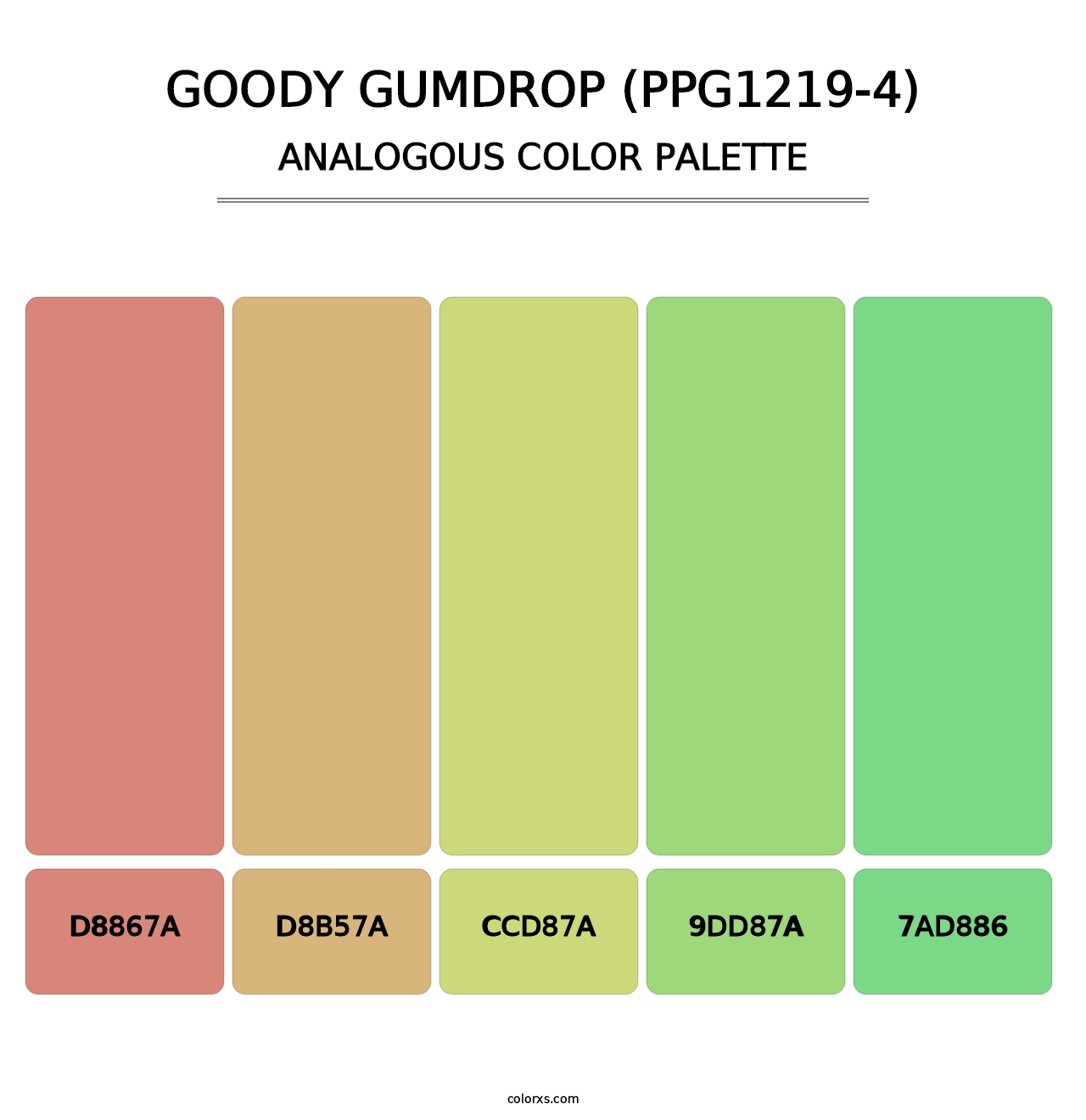 Goody Gumdrop (PPG1219-4) - Analogous Color Palette