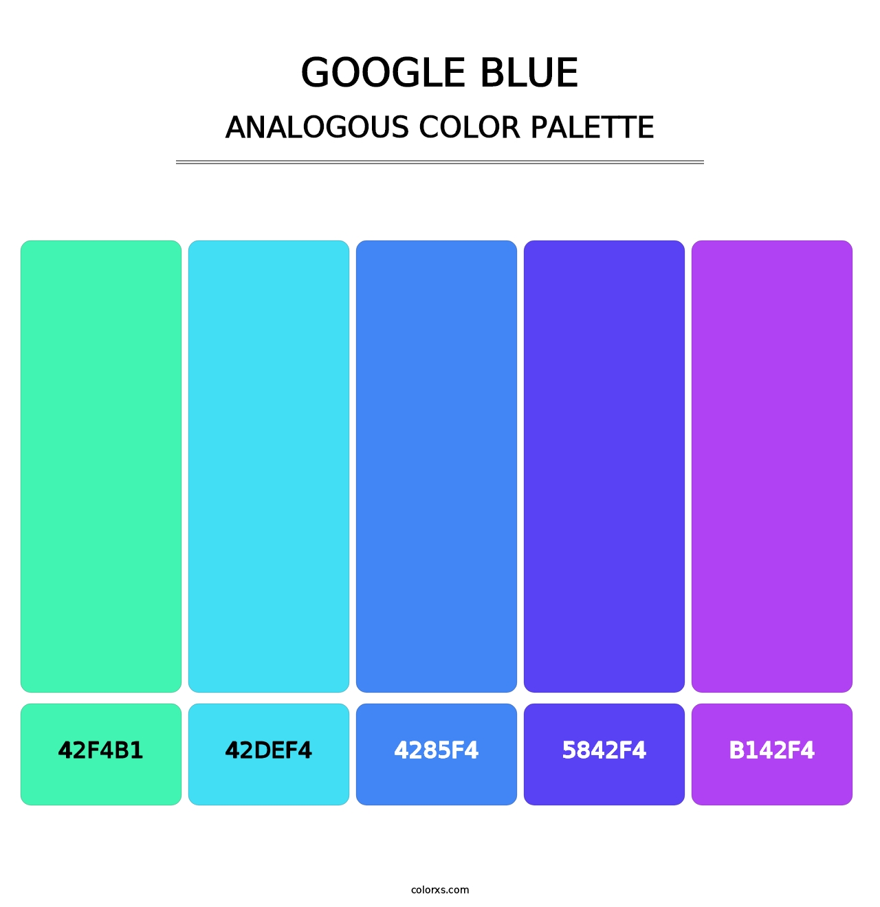 Google Blue - Analogous Color Palette