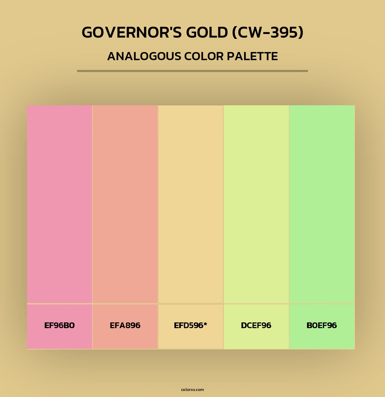 Governor's Gold (CW-395) - Analogous Color Palette