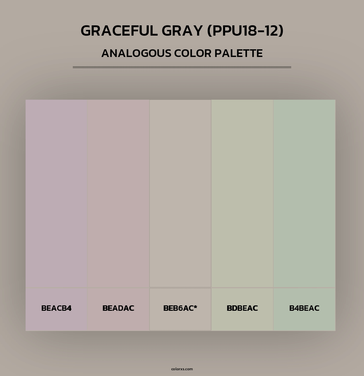 Graceful Gray (PPU18-12) - Analogous Color Palette