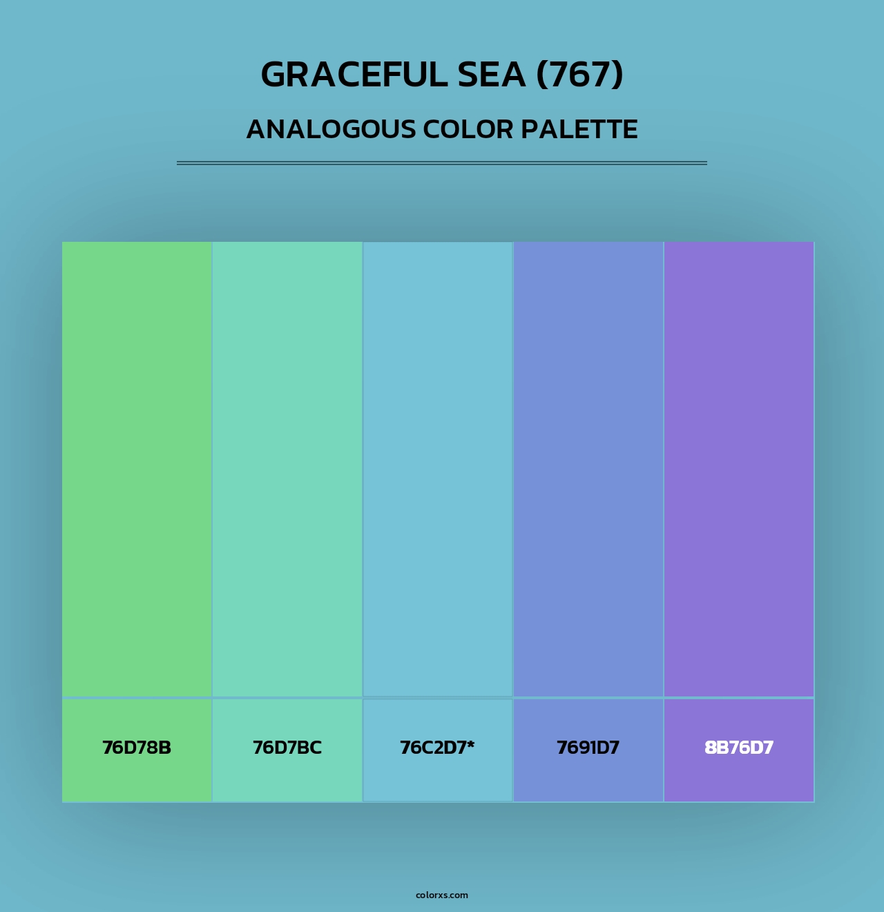 Graceful Sea (767) - Analogous Color Palette