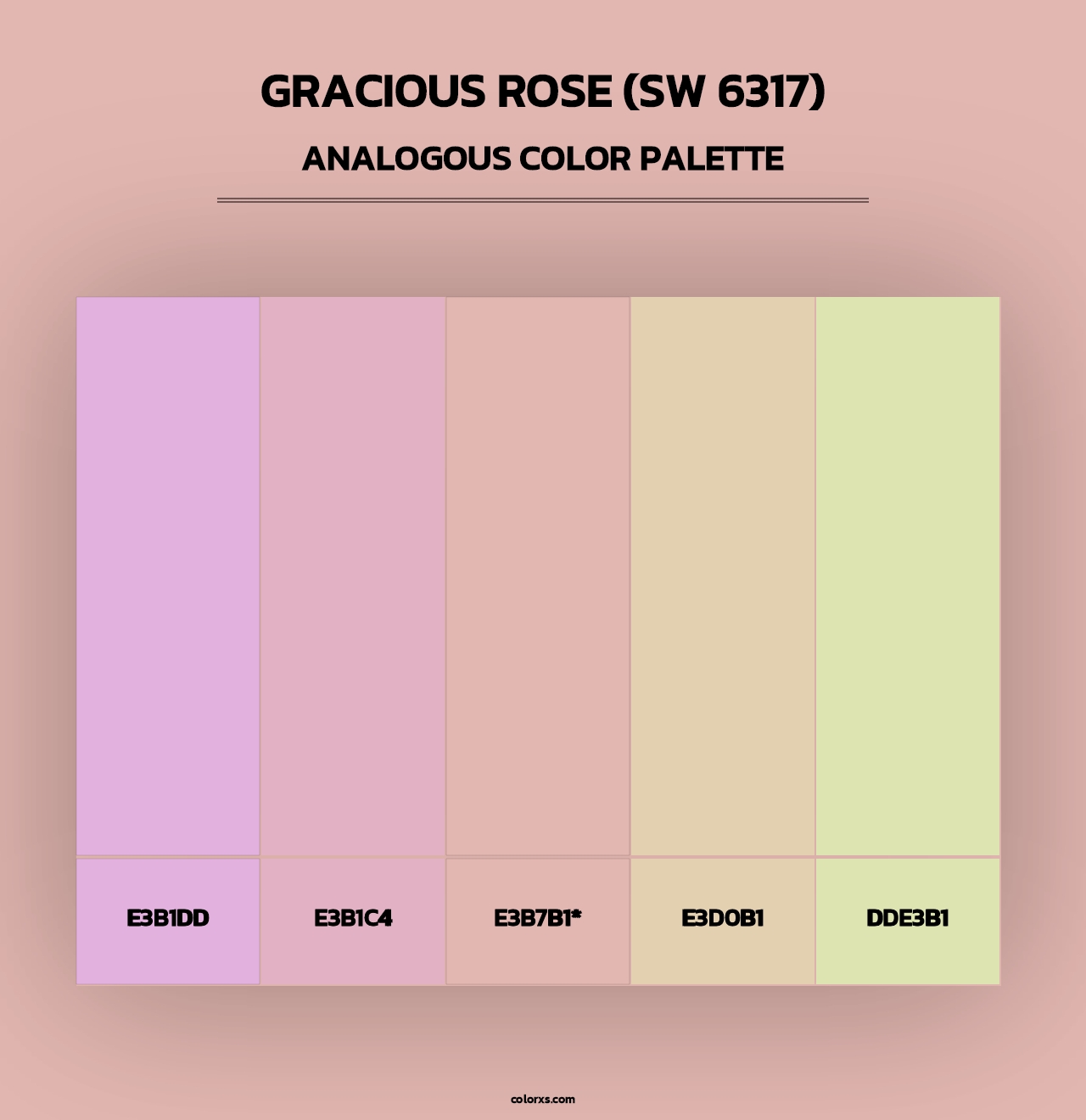 Gracious Rose (SW 6317) - Analogous Color Palette