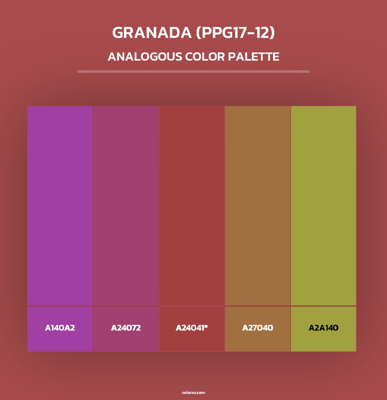 Granada (PPG17-12) - Analogous Color Palette