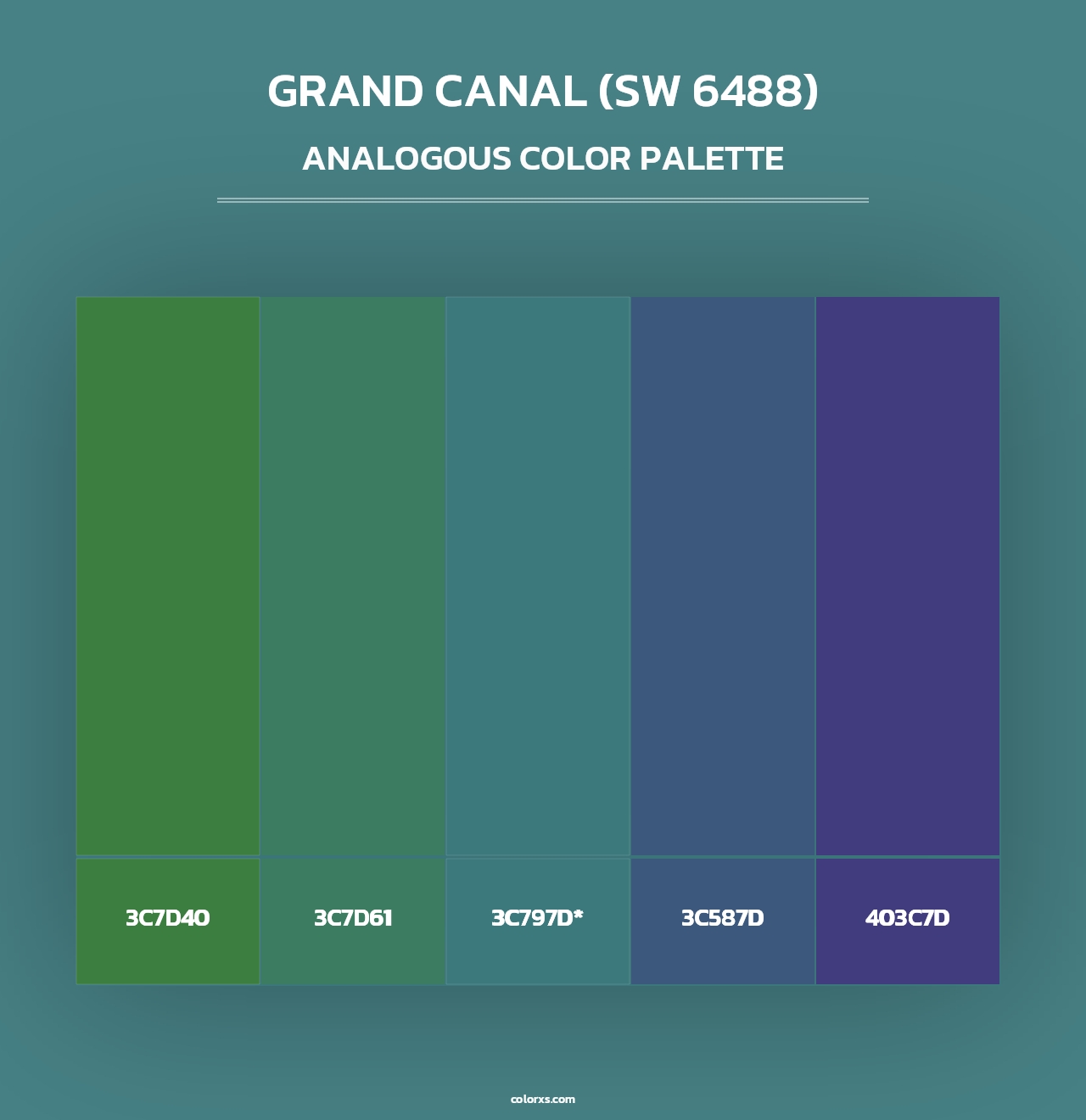 Grand Canal (SW 6488) - Analogous Color Palette