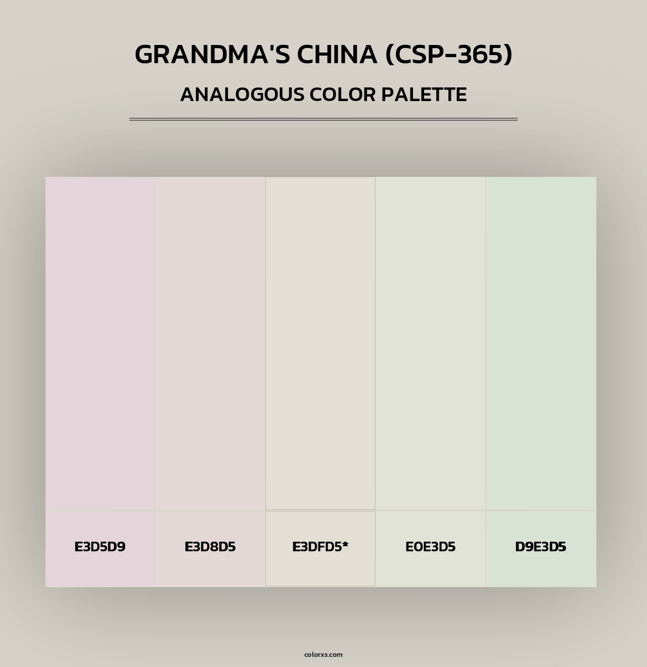 Grandma's China (CSP-365) - Analogous Color Palette