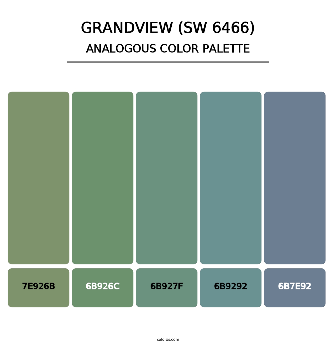 Grandview (SW 6466) - Analogous Color Palette