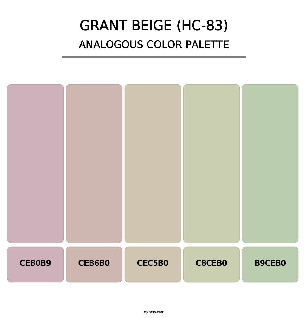 Grant Beige (HC-83) - Analogous Color Palette