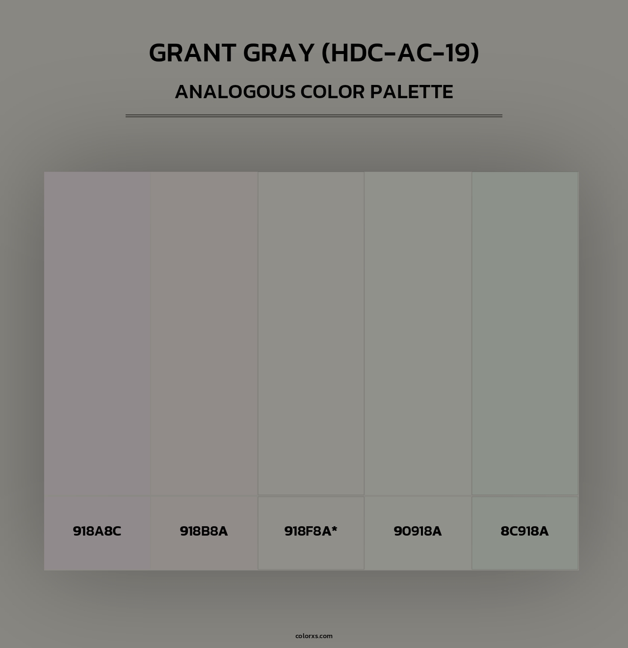 Grant Gray (HDC-AC-19) - Analogous Color Palette