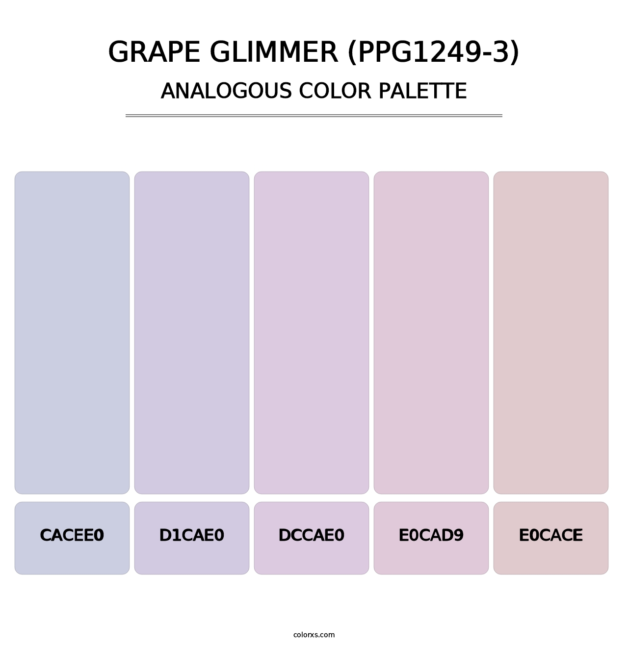 Grape Glimmer (PPG1249-3) - Analogous Color Palette