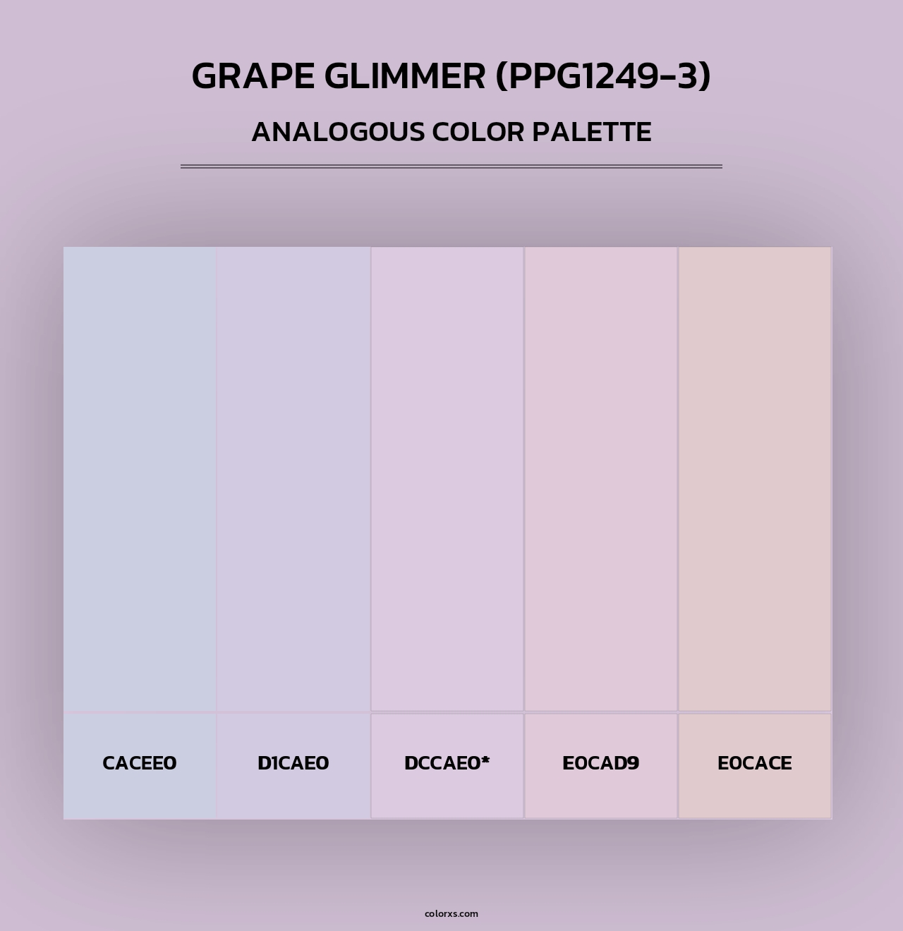 Grape Glimmer (PPG1249-3) - Analogous Color Palette
