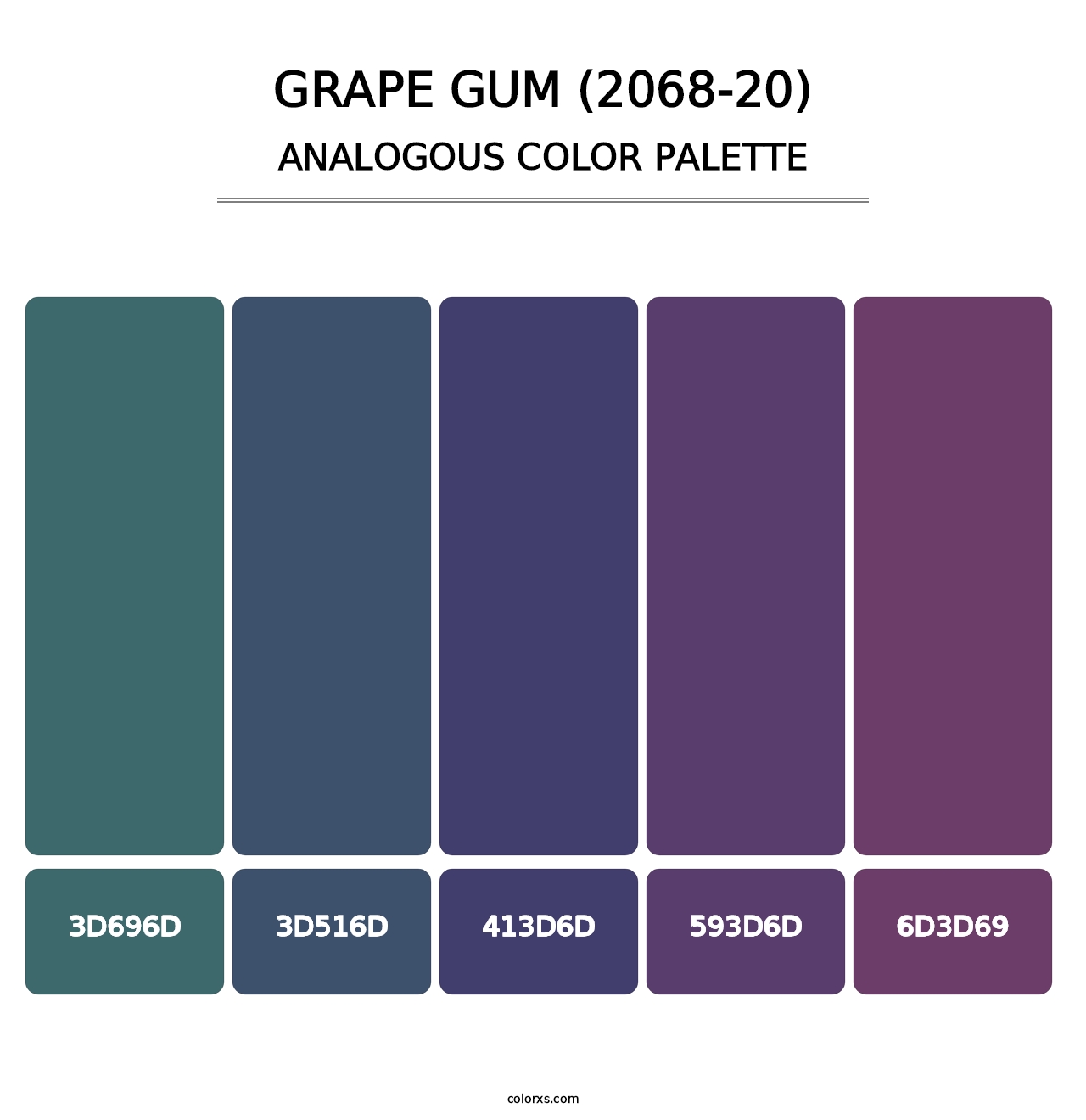 Grape Gum (2068-20) - Analogous Color Palette