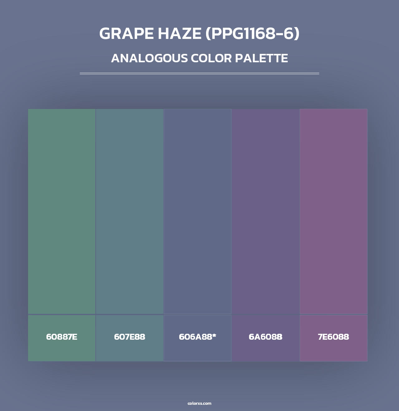 Grape Haze (PPG1168-6) - Analogous Color Palette