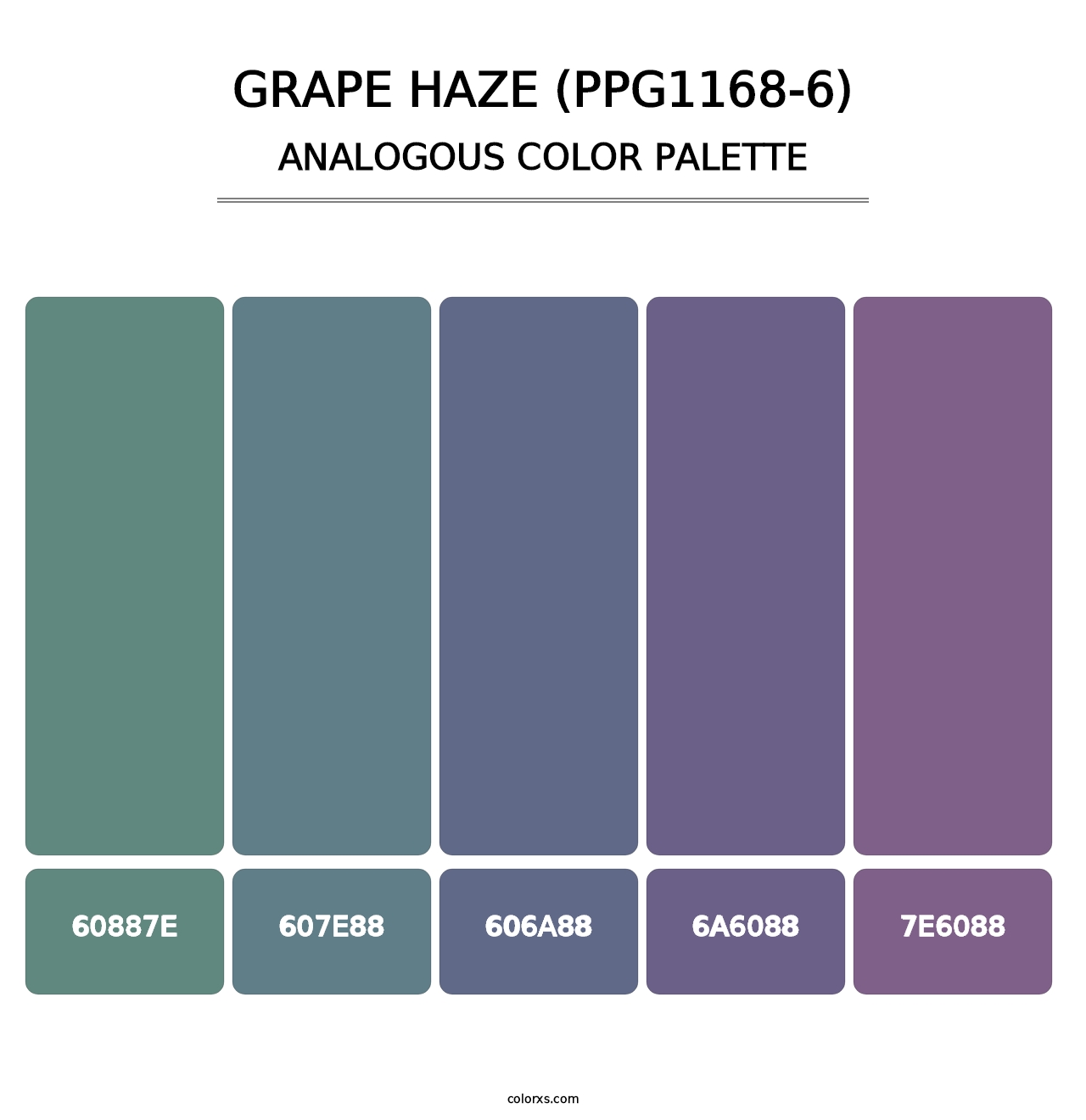 Grape Haze (PPG1168-6) - Analogous Color Palette