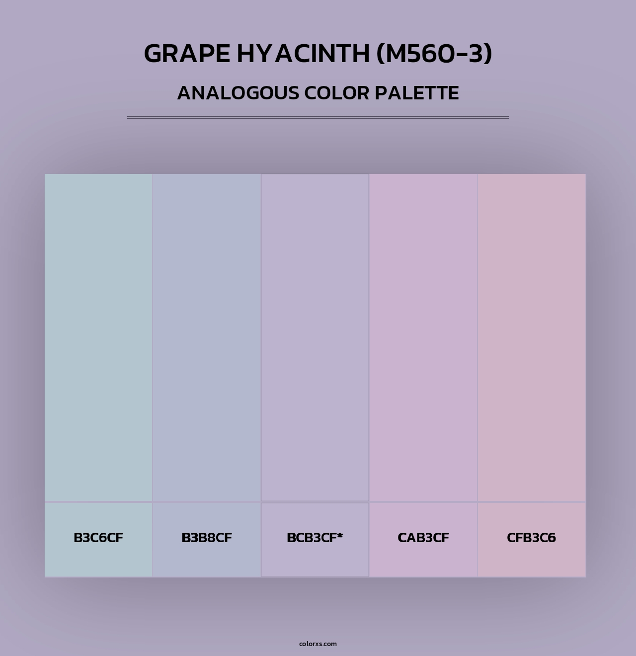 Grape Hyacinth (M560-3) - Analogous Color Palette