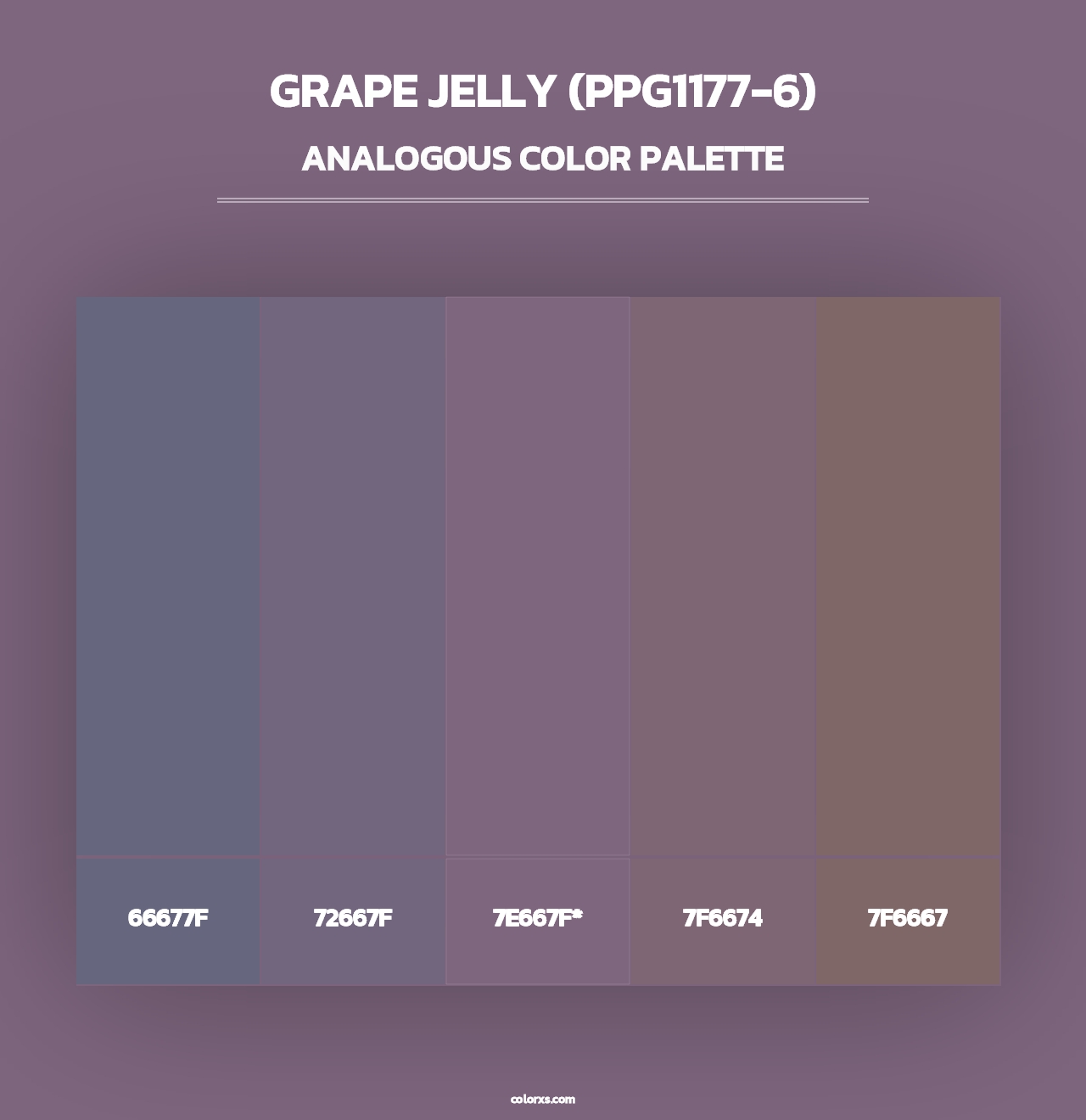 Grape Jelly (PPG1177-6) - Analogous Color Palette