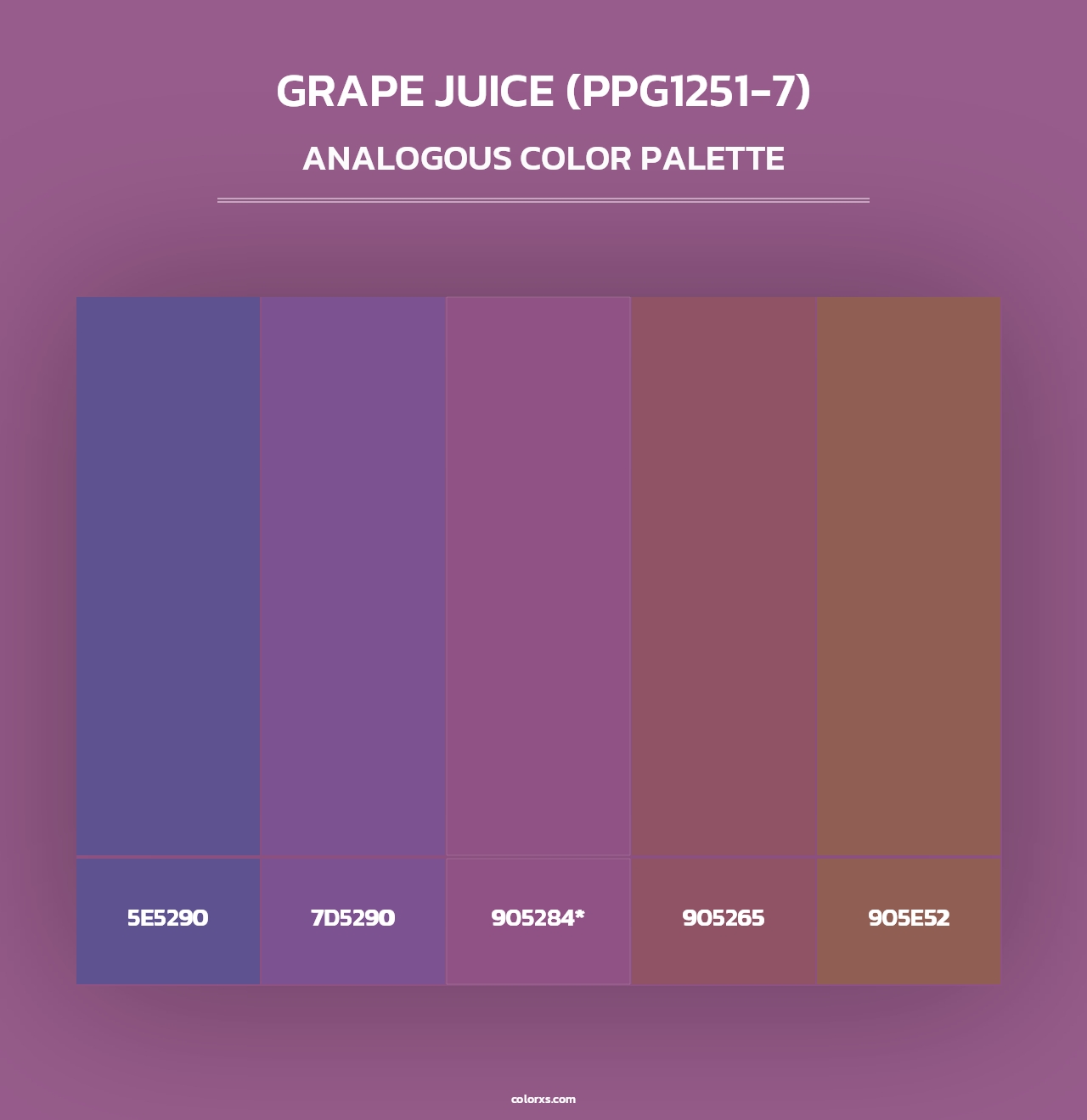 Grape Juice (PPG1251-7) - Analogous Color Palette