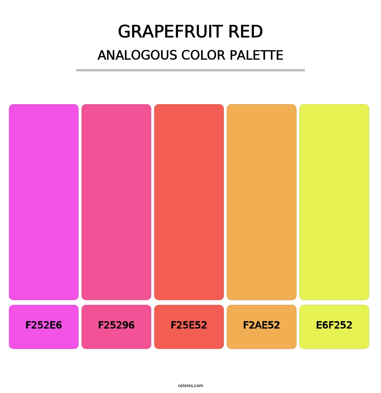Grapefruit Red - Analogous Color Palette