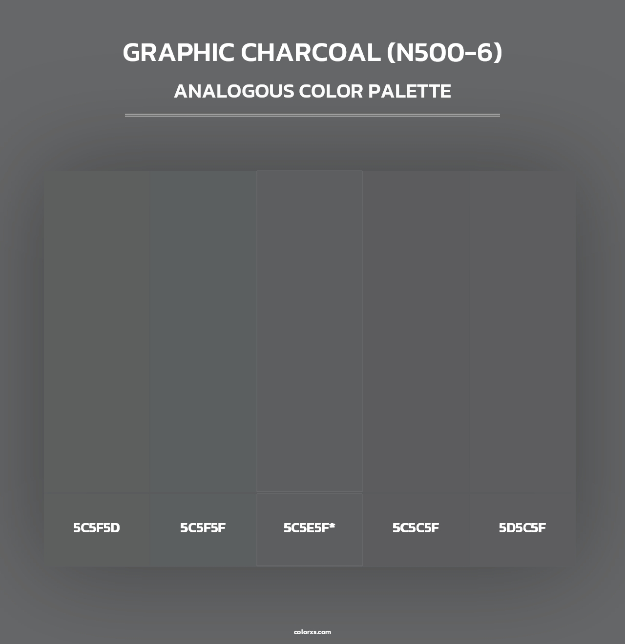 Graphic Charcoal (N500-6) - Analogous Color Palette