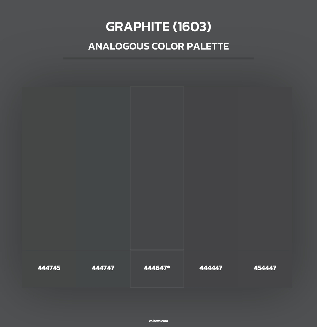 Graphite (1603) - Analogous Color Palette