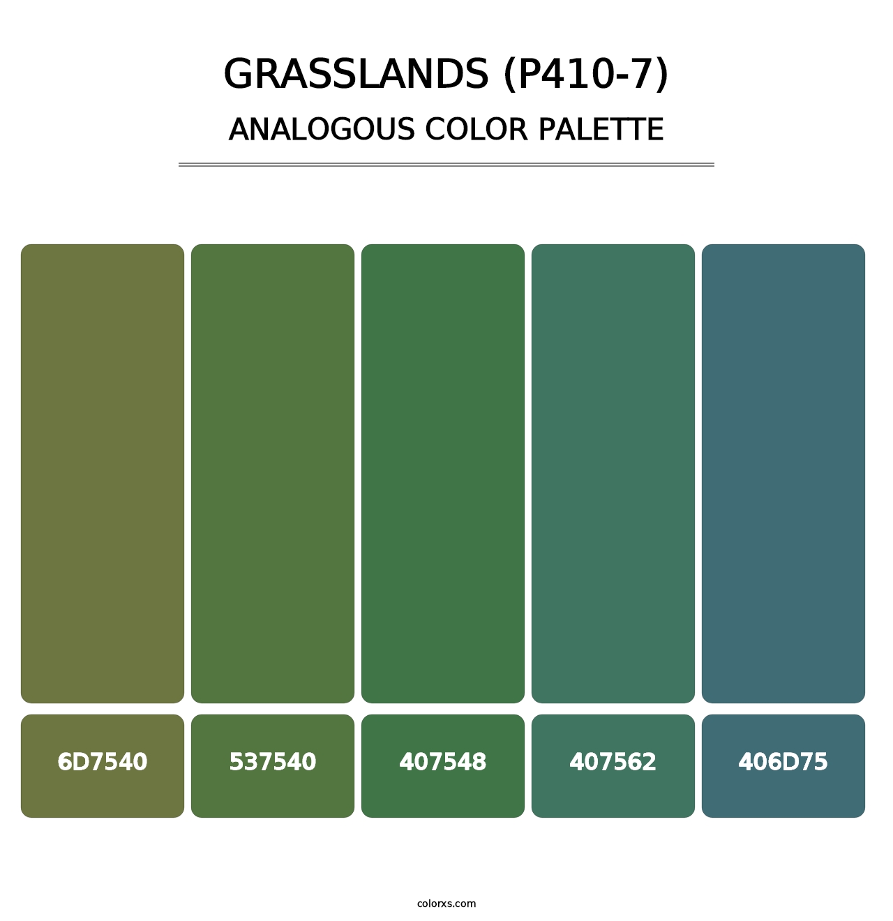 Grasslands (P410-7) - Analogous Color Palette