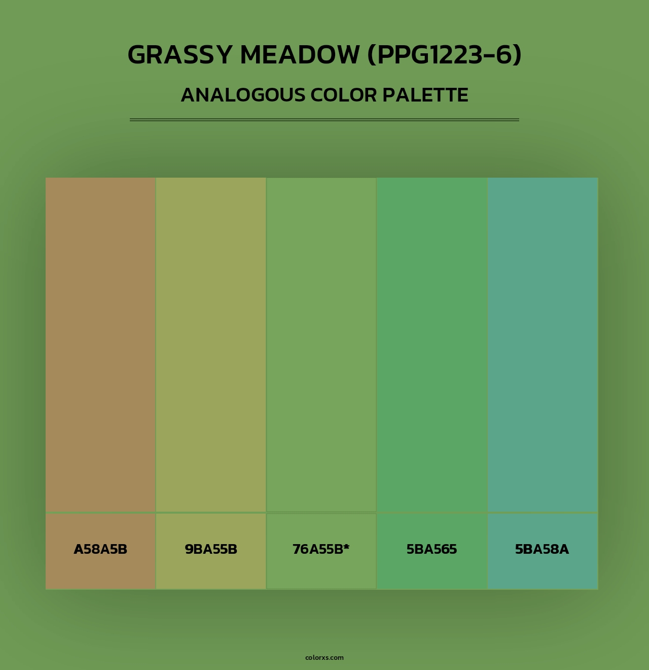 Grassy Meadow (PPG1223-6) - Analogous Color Palette
