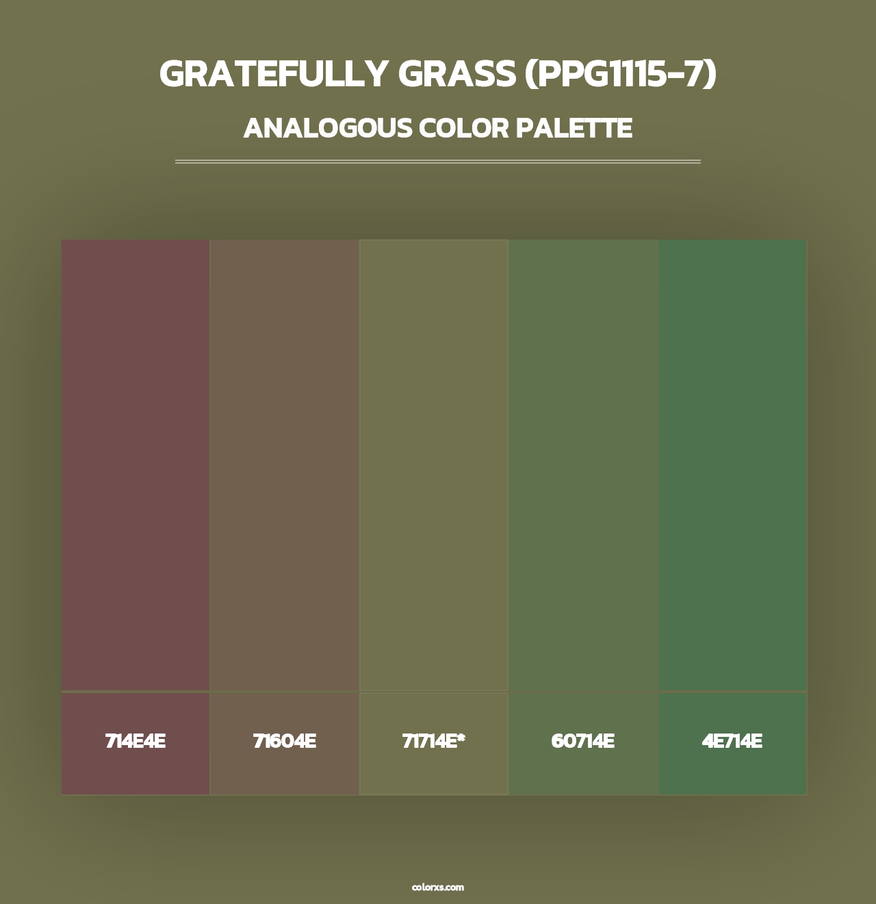 Gratefully Grass (PPG1115-7) - Analogous Color Palette