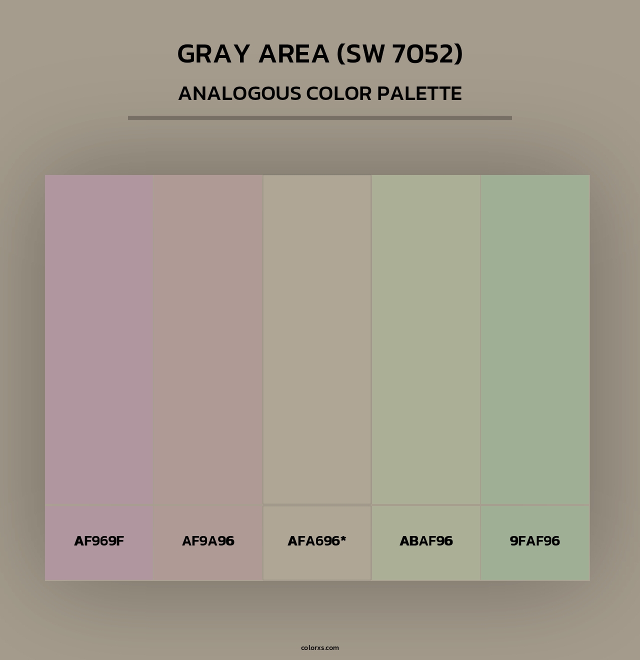 Gray Area (SW 7052) - Analogous Color Palette