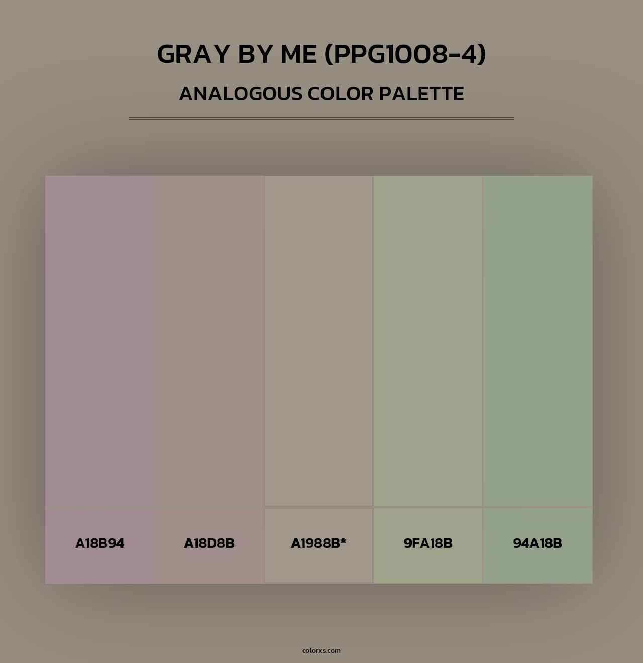 Gray By Me (PPG1008-4) - Analogous Color Palette