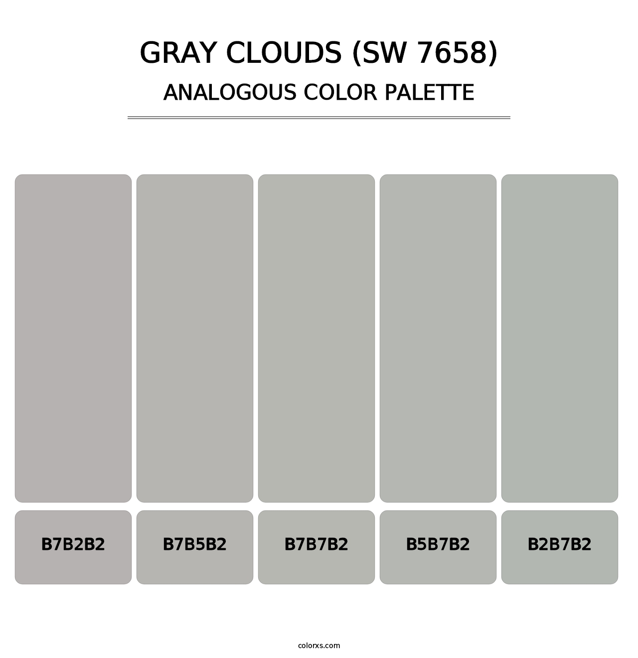 Gray Clouds (SW 7658) - Analogous Color Palette